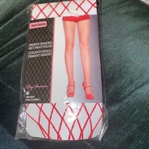 HUE Red Diamond Adult Pantyhose Spandex